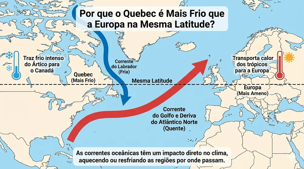 Mapa relacionado a A Injustiça Geográfica: Por que Montreal é tão fria?