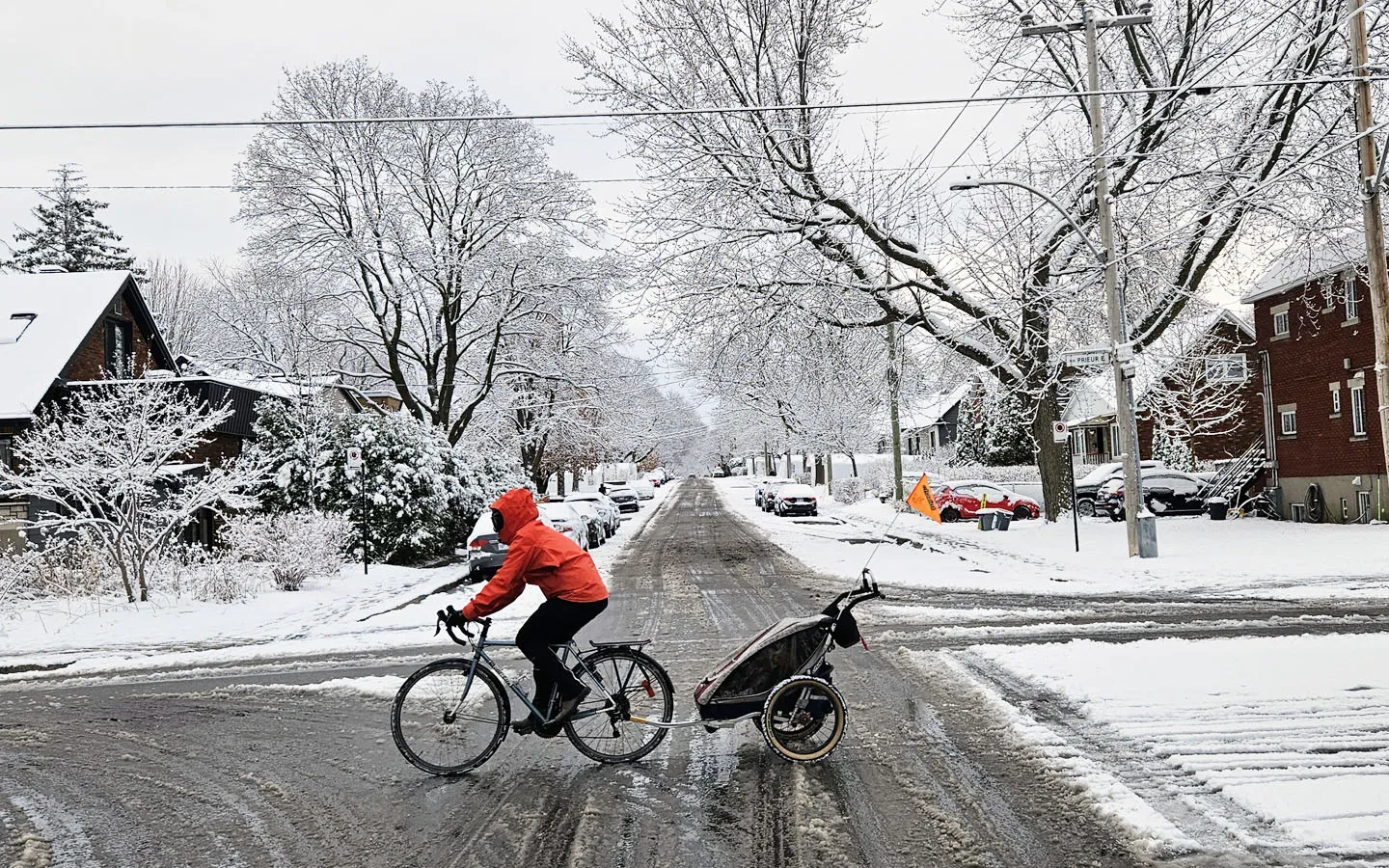 Mais um dia comum em Montreal durante o inverno.