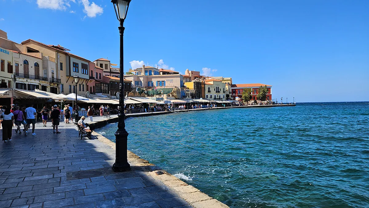 Vista icônica de Chania