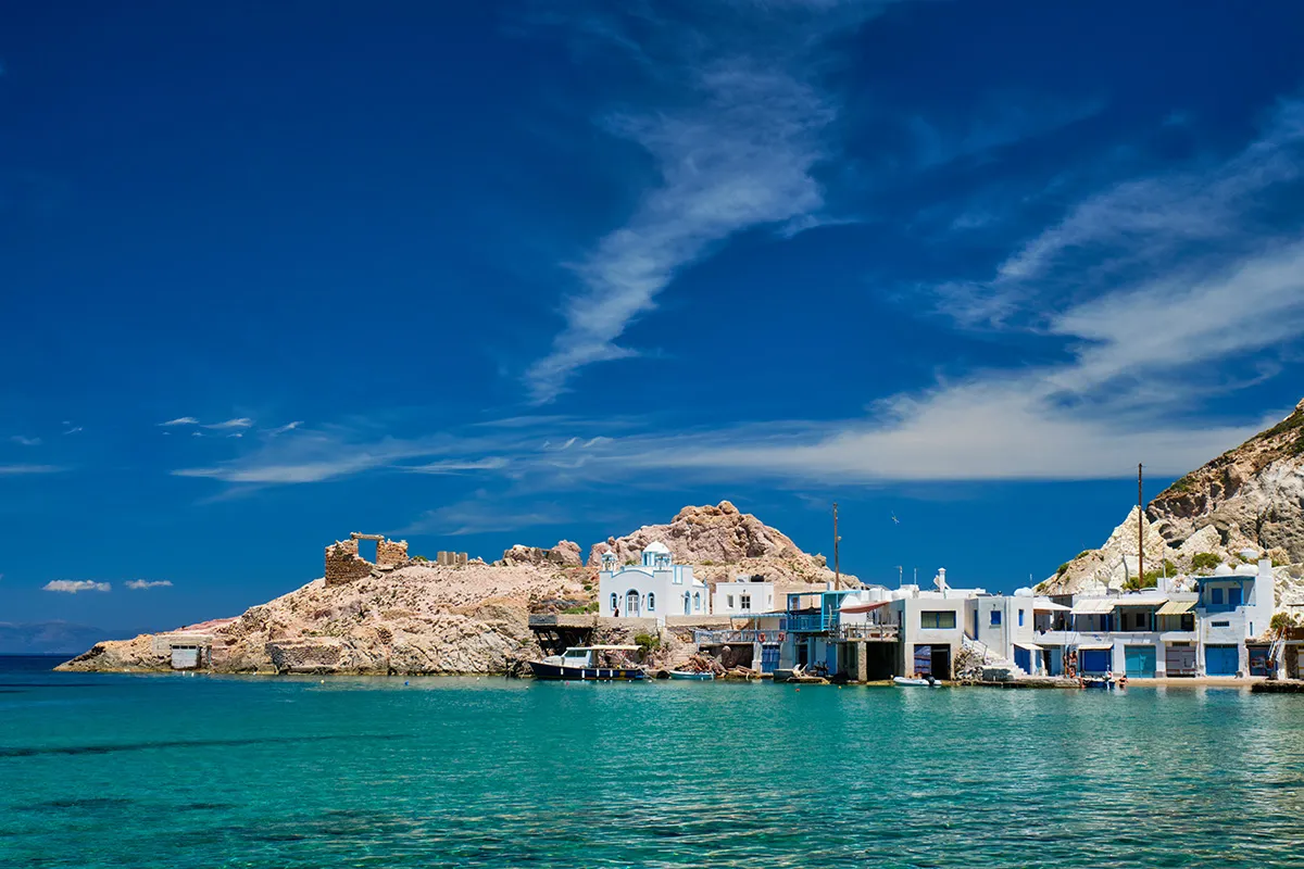 Vila de Firopotamos em Milos